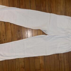 womans  Casual White Linen Pants - Lightweight and Comfortable